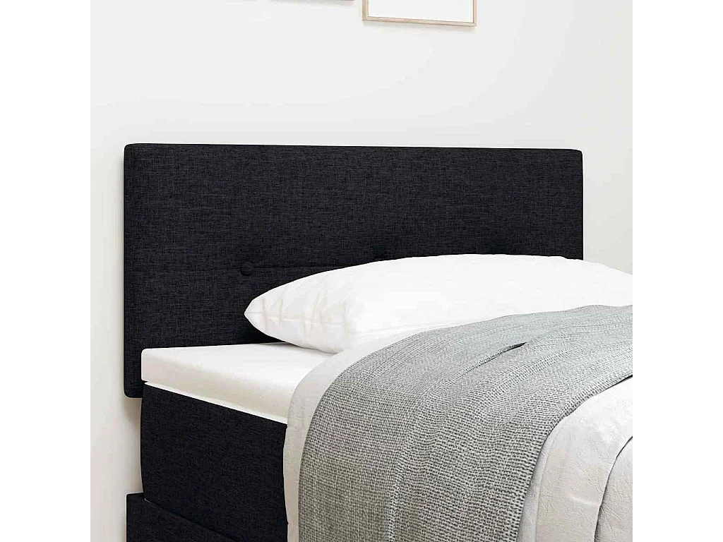 Kopfteil mit Kopfteil Schwarz 80 cm Stoff