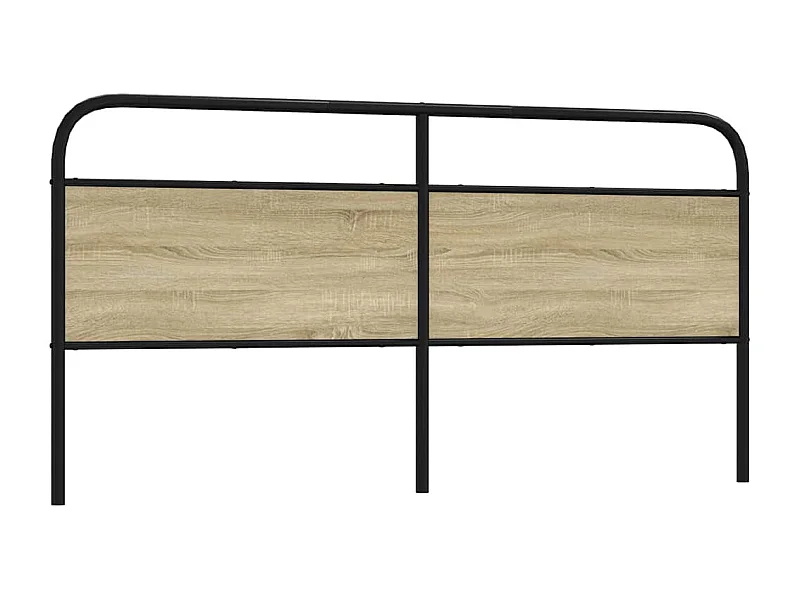 Testiera Rovere Sonoma 200 cm in Acciaio e Legno Multistrato