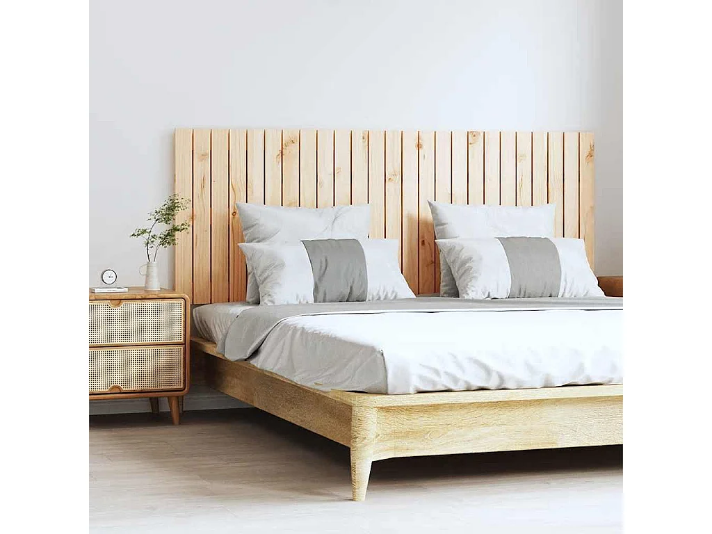 Tête de lit murale 159,5x3x60 cm Bois massif de pin
