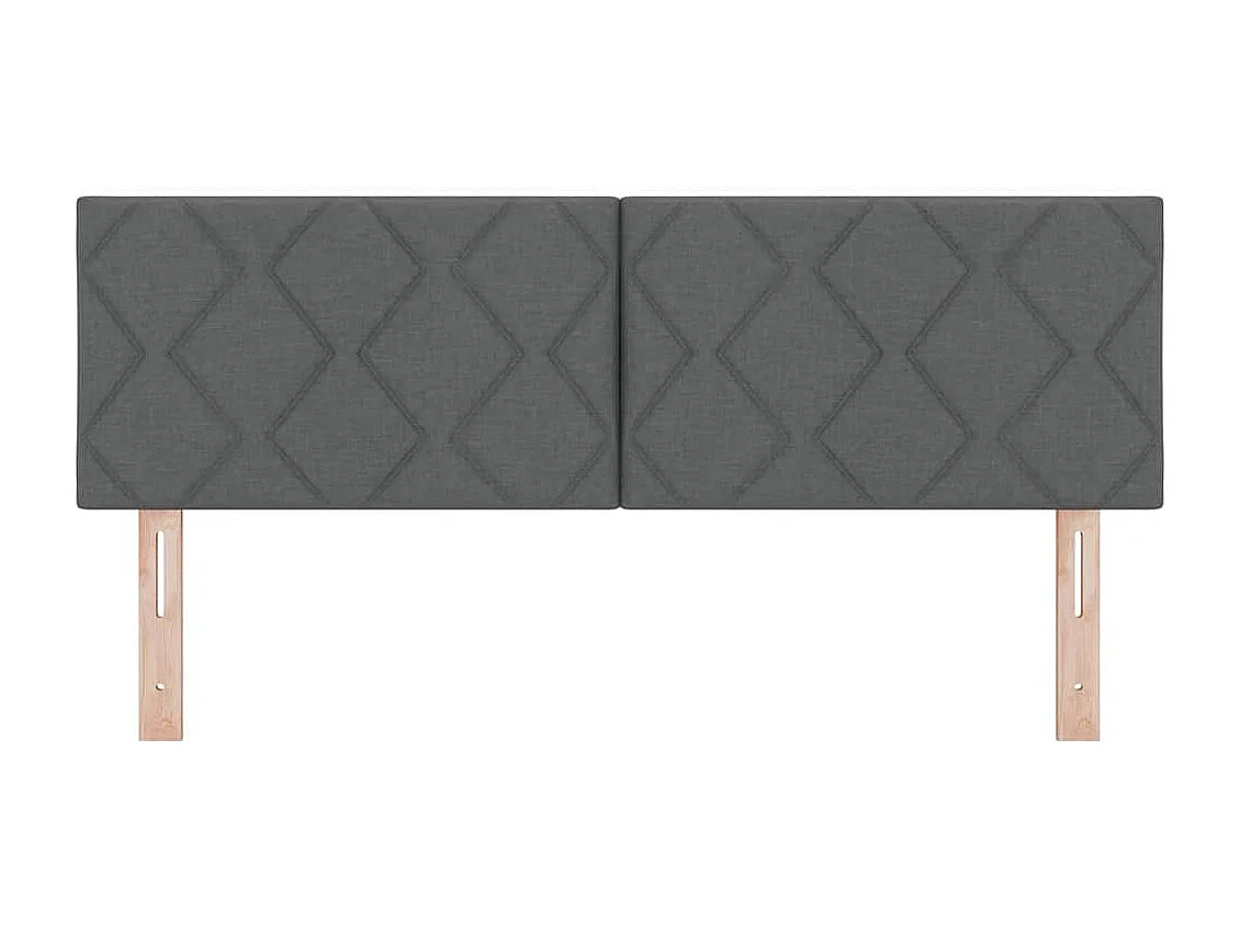 Tête de lit avec tête de lit Gris foncé 144 cm Cuir synthétique