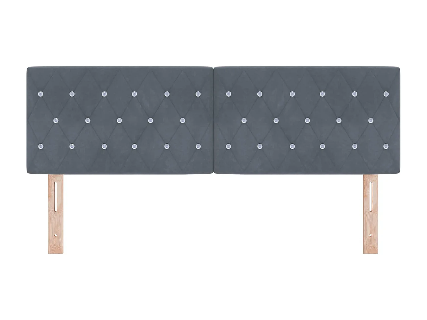 Tête de lit avec tête de lit Gris foncé 160 cm Cuir synthétique