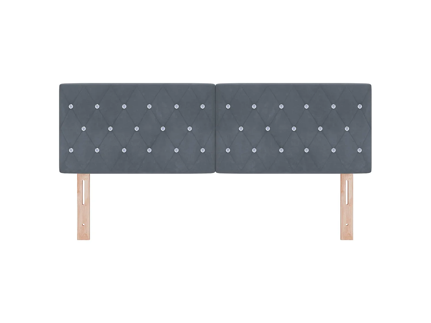 Kopfteil Dunkelgrau 160 cm Samt