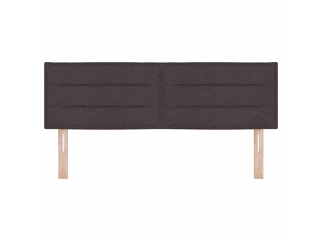 Tête de lit Marron foncé tissu