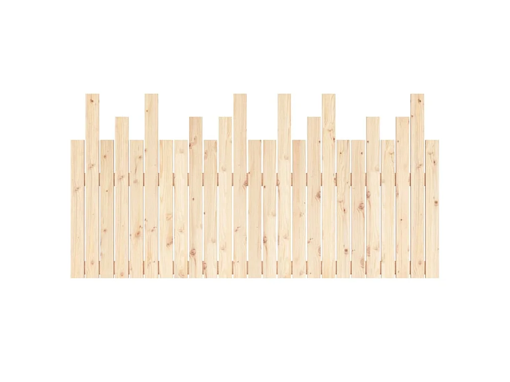 Cabecero de cama de pared madera maciza de pino 159,5x3x80 cm
