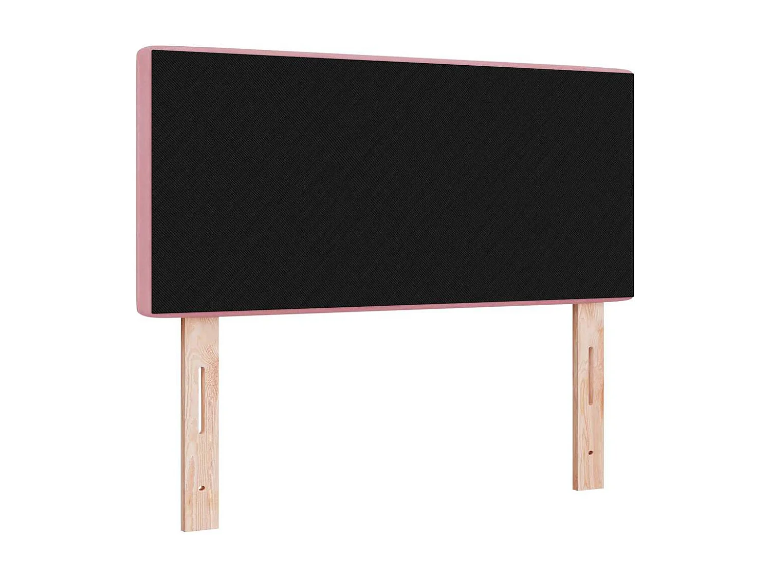 Samt-Kopfteil Argyle mit Kopfteil Manuell Rosa 100 cm Samt