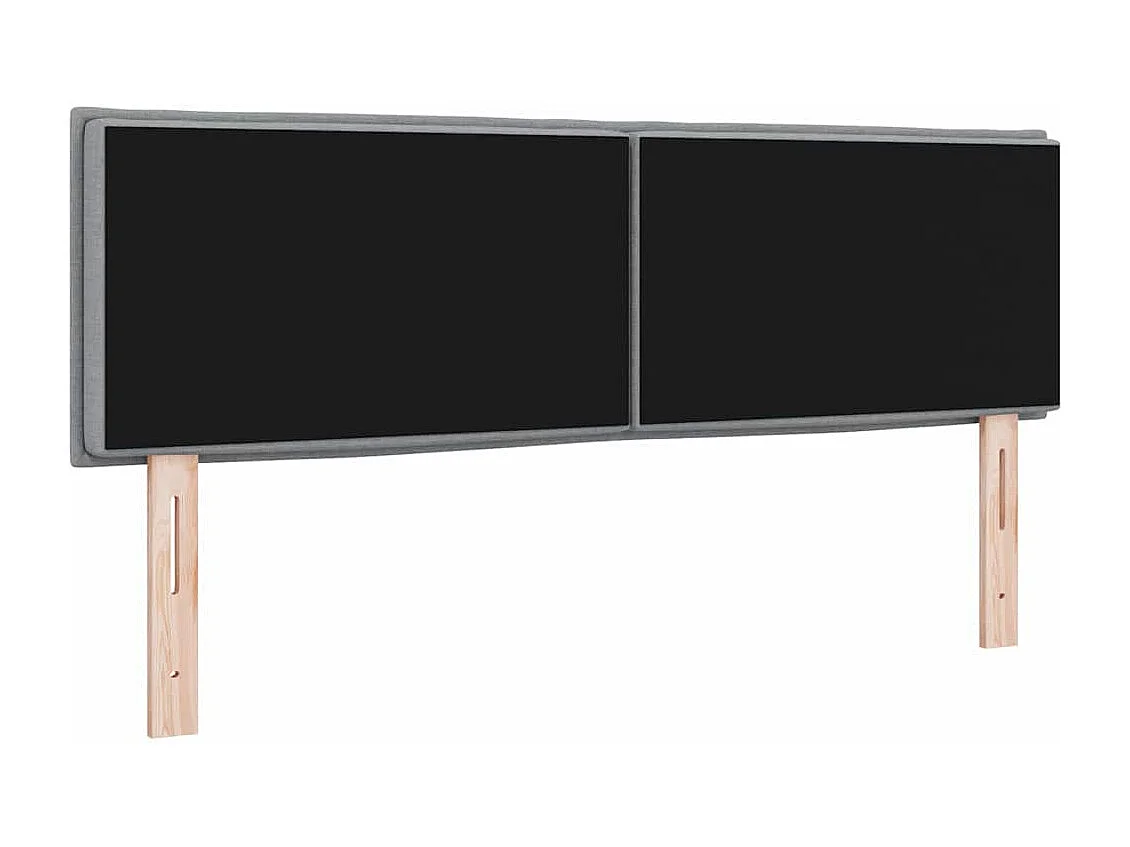 Tête de lit Gris clair 144 cm tissu