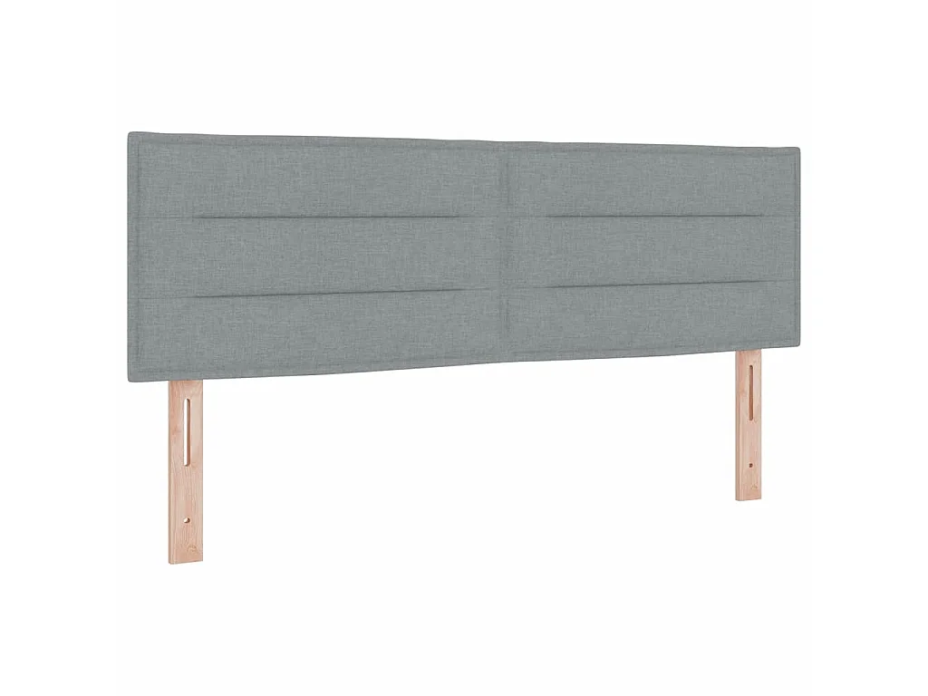 Tête de lit Gris clair tissu