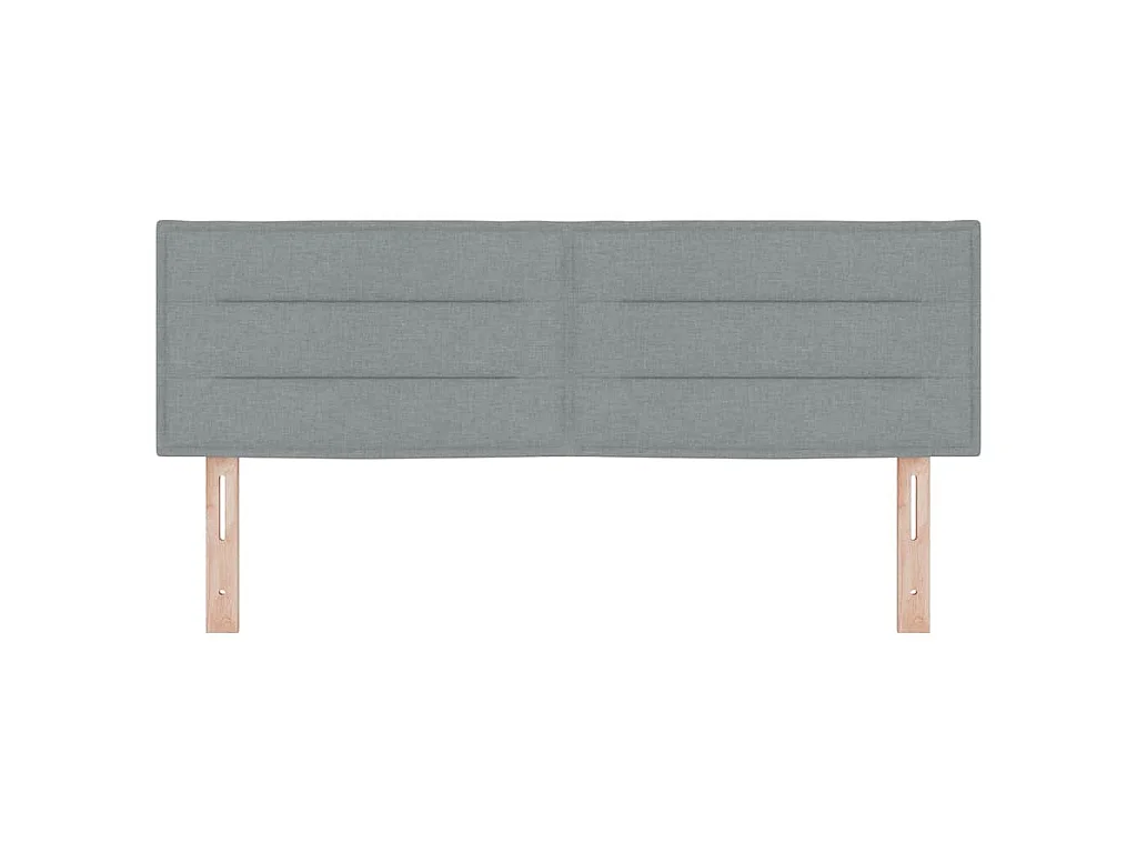 Tête de lit Gris clair tissu