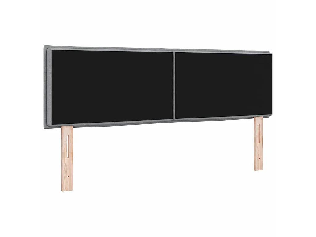 Tête de lit Gris clair tissu