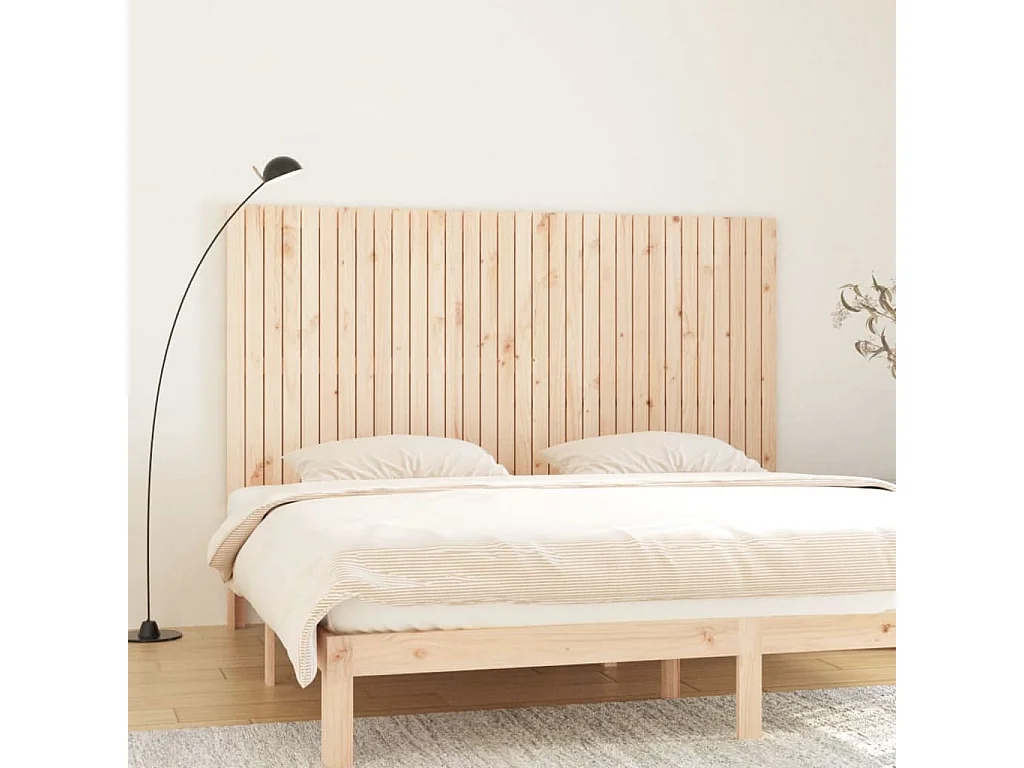 Hoofdbord wandmontage 204x3x110 cm massief grenenhout