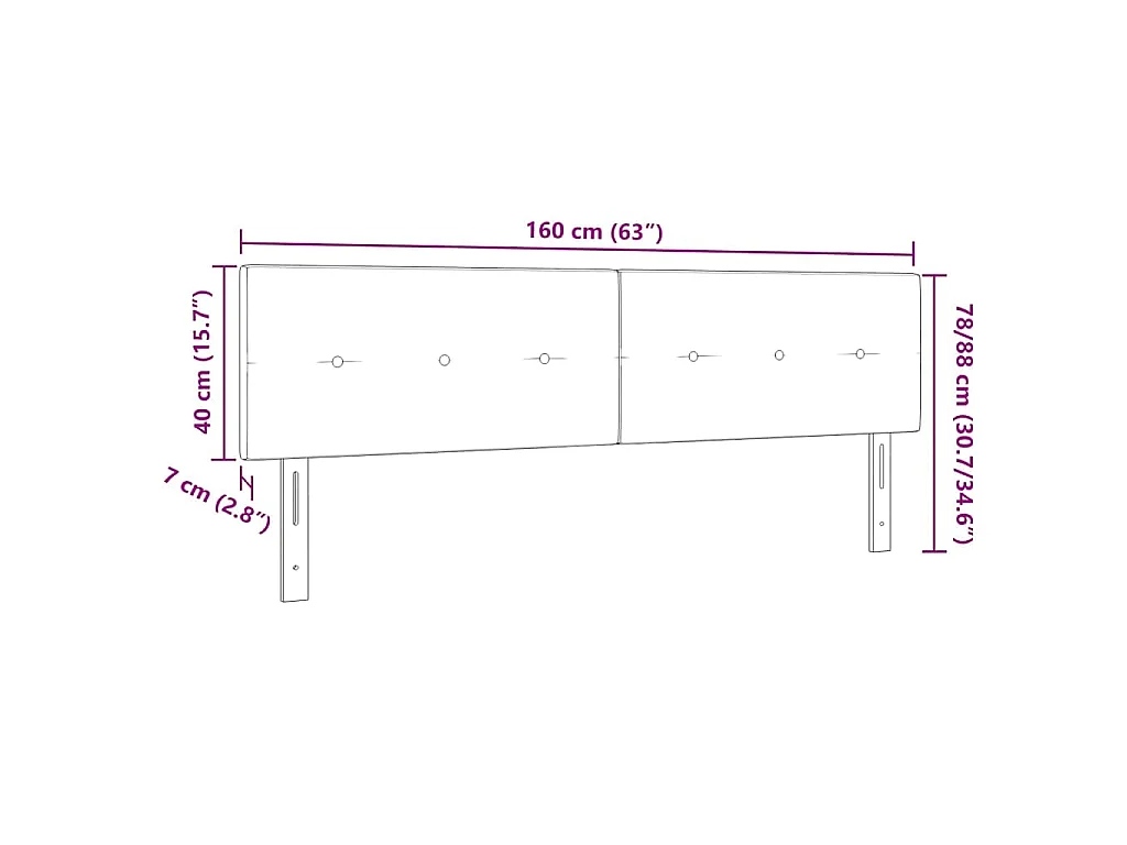 in hoogte verstelbaar hoofdbord Taupe 160 cm Stof