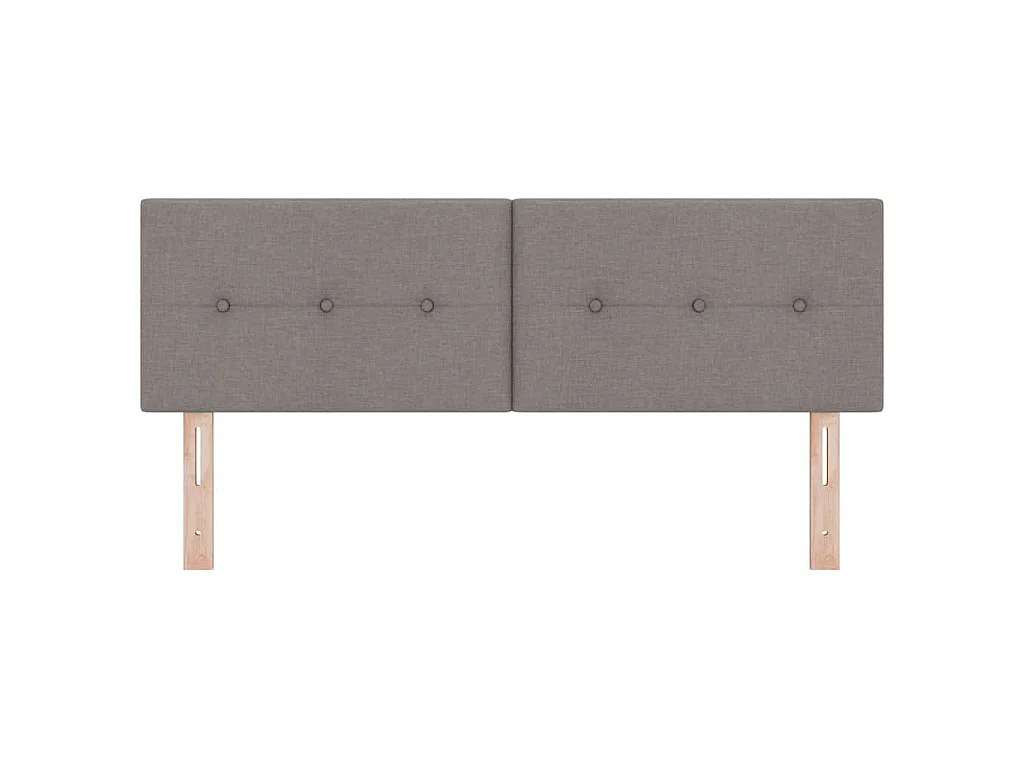 in hoogte verstelbaar hoofdbord Taupe 160 cm Stof