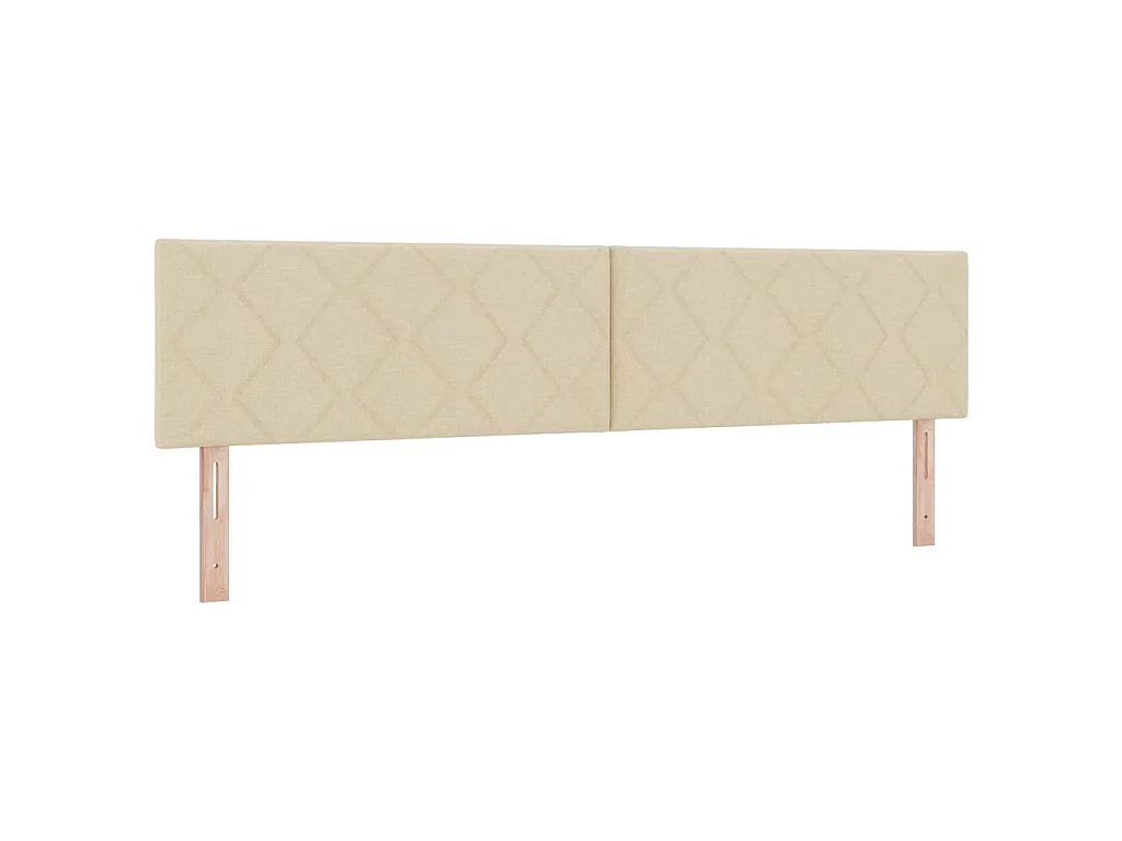 Kopfteil Creme 200 cm Stoff