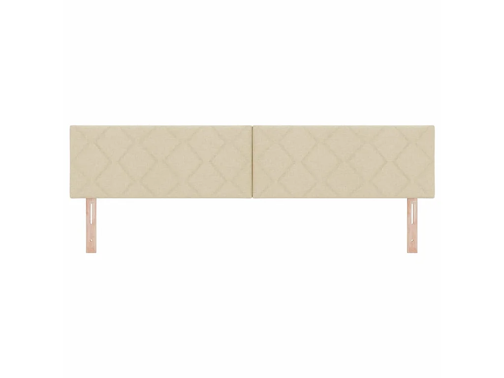 Kopfteil Creme 200 cm Stoff