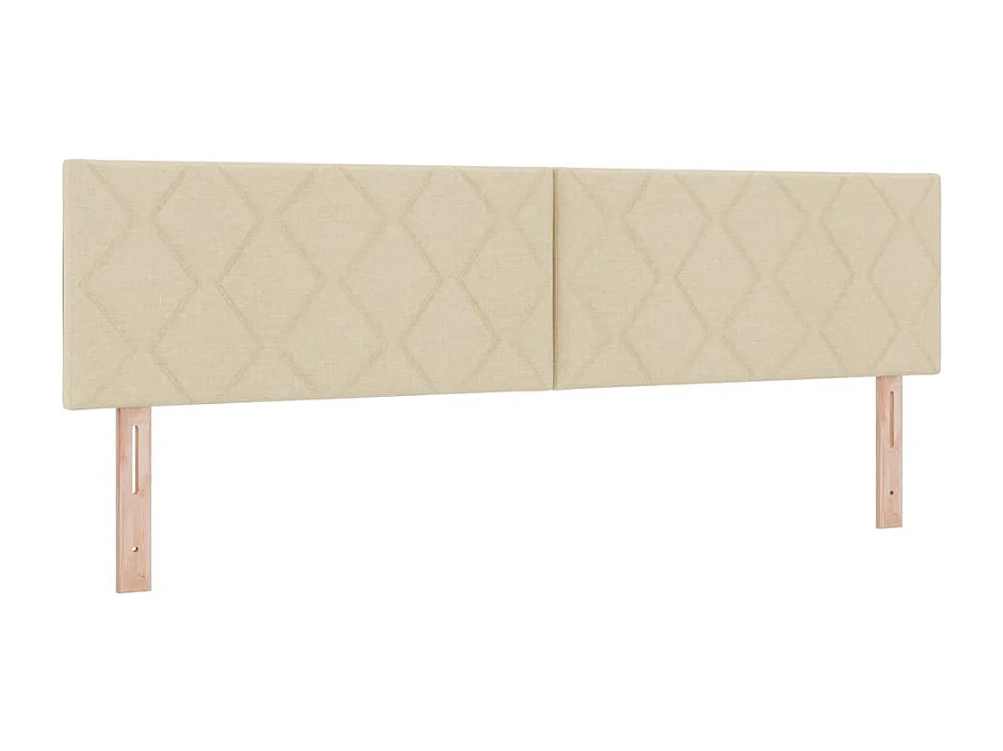 Cabeceira de Tecido Geometric com cabeceira Creme 180 cm tecido