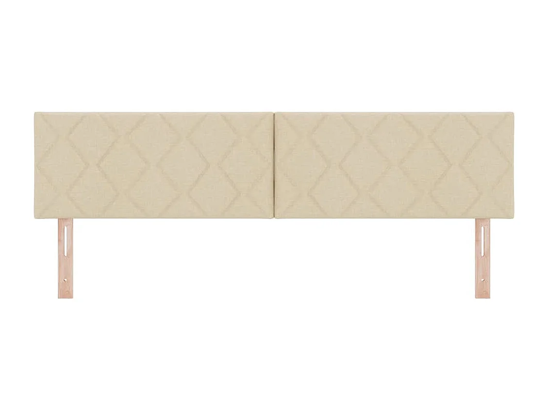 Cabeceira de Tecido Geometric com cabeceira Creme 180 cm tecido