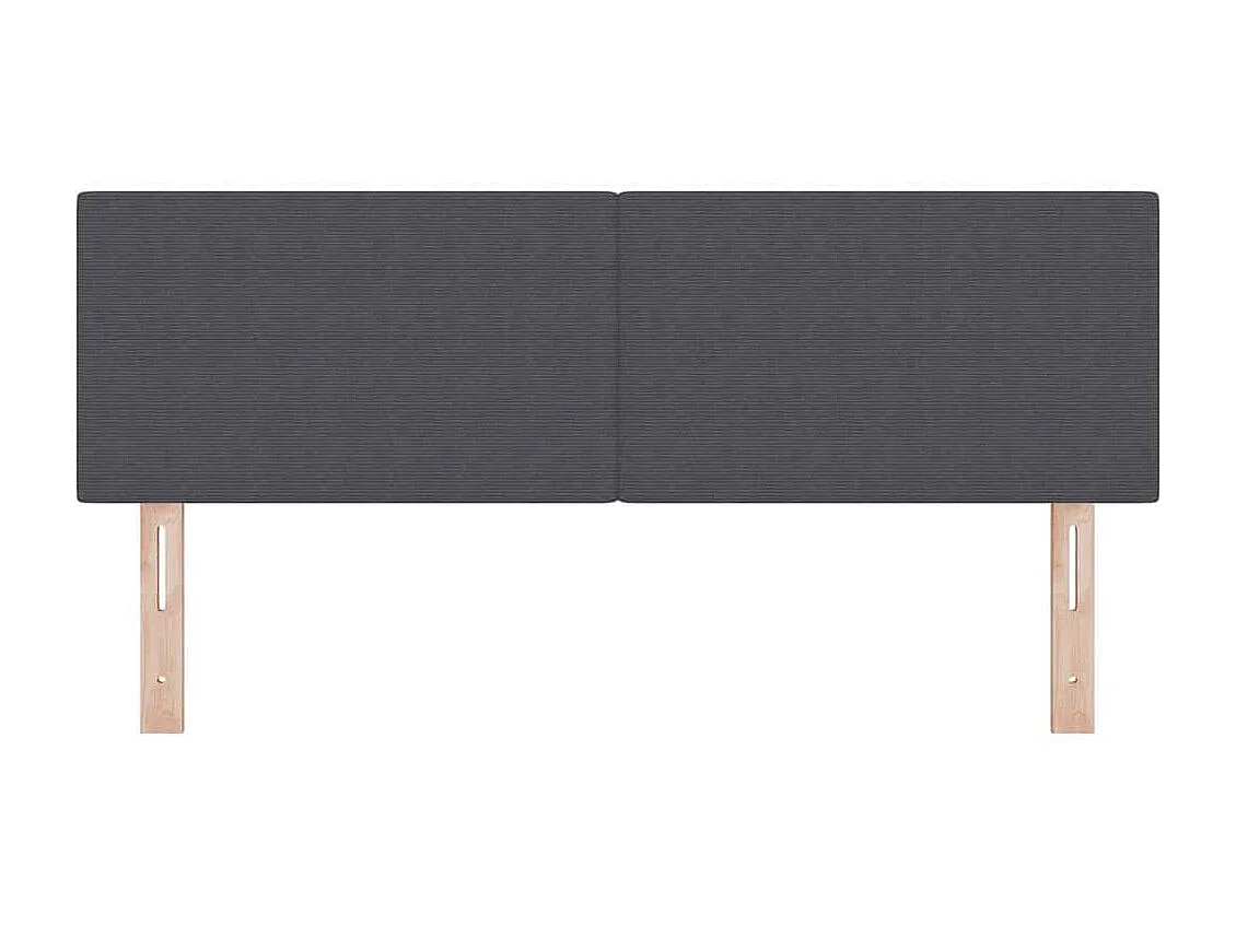 Kopfteil mit Kopfteil Dunkelgrau 144 cm Kunstleder