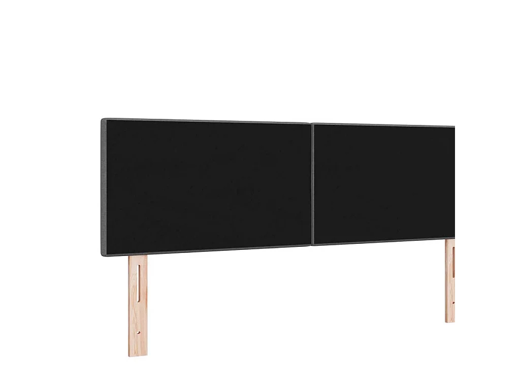 Testiera regolabile in altezza Grigio scuro 160 cm Tessuto