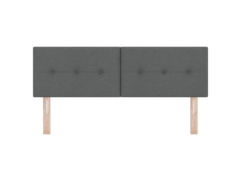 Testiera regolabile in altezza Grigio scuro 160 cm Tessuto