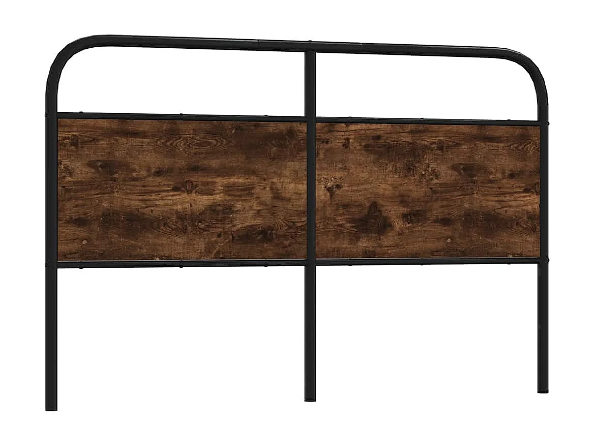 Vervangend hoofdbord 160 cm staal en gerookt eikenkleurig
