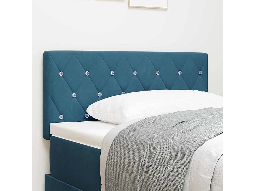 Kopfteil Dunkelblau 90 cm Samt