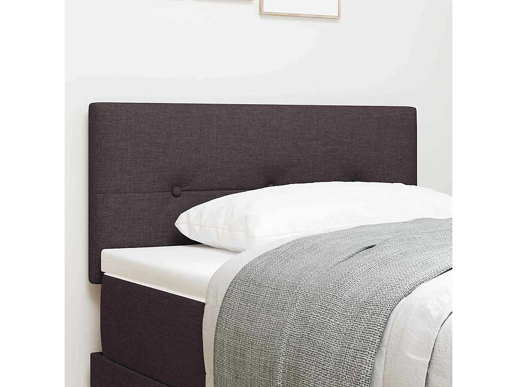 Testiera regolabile in altezza Marrone Scuro 90 cm Tessuto