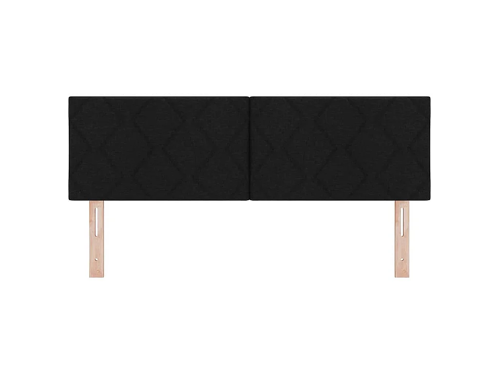 Tête de lit Noir 144 cm tissu