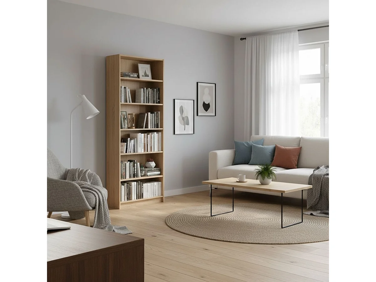 Estantería Boreal 6 estantes cambria 202x80x28 cm