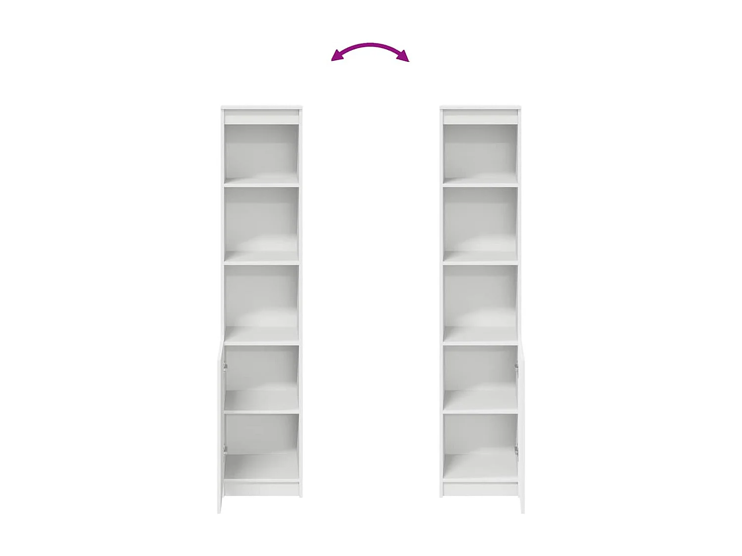 Highboard Weiß 37,5x35x180 cm Holzwerkstoff