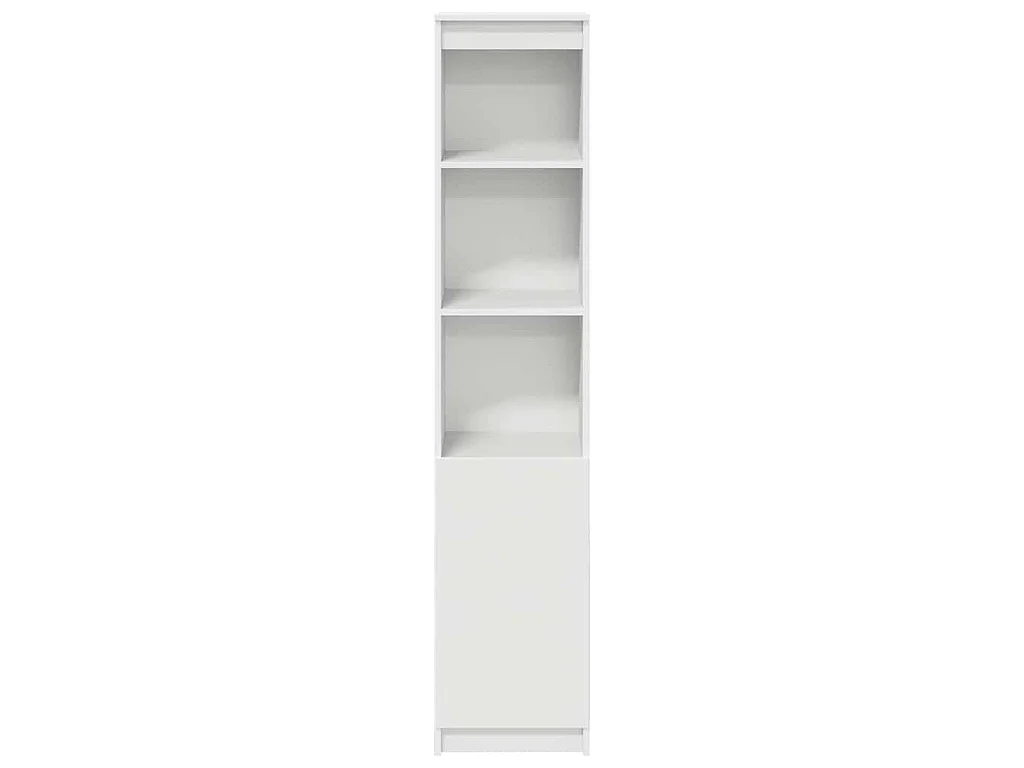 Credenza Bianca 37,5x35x180 cm in Legno Multistrato