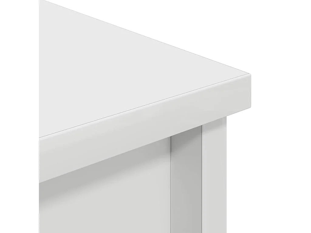 Credenza Bianca 37,5x35x180 cm in Legno Multistrato