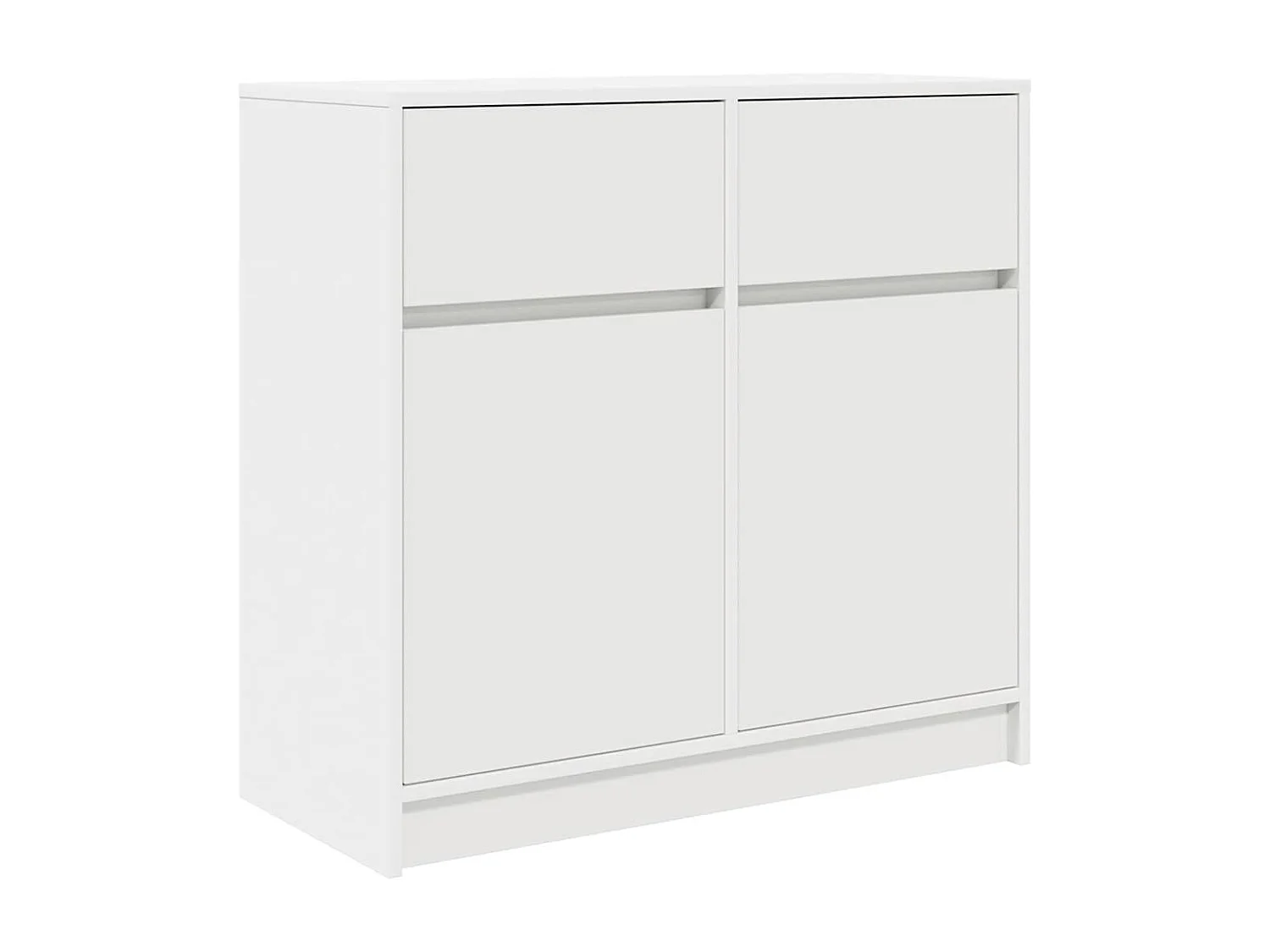 Sideboard mit Schublade Weiß 80x34x76 cm Holzwerkstoff