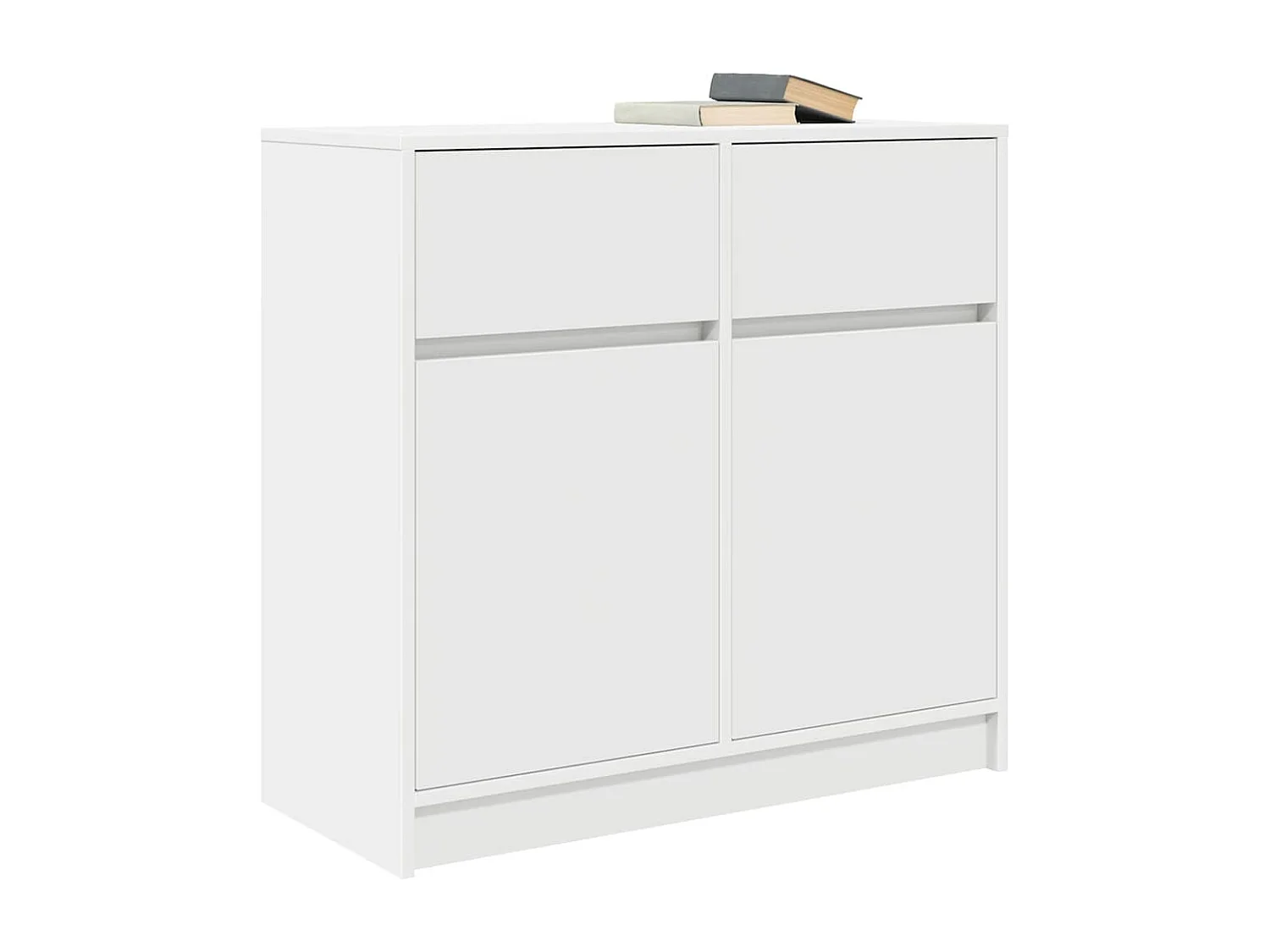 Sideboard mit Schublade Weiß 80x34x76 cm Holzwerkstoff