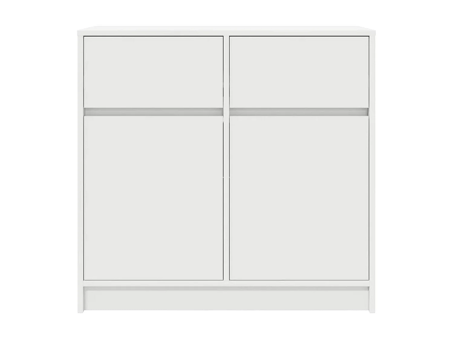 Sideboard mit Schublade Weiß 80x34x76 cm Holzwerkstoff