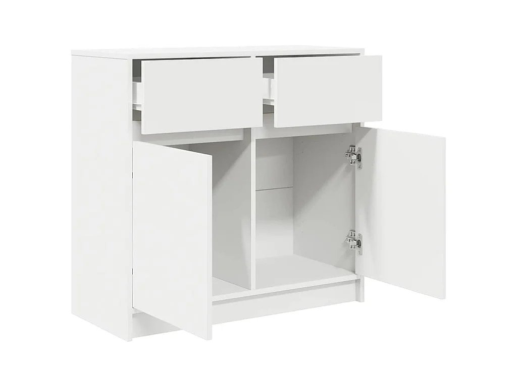 Dressoir met lade 80x34x76 cm spaanplaat wit