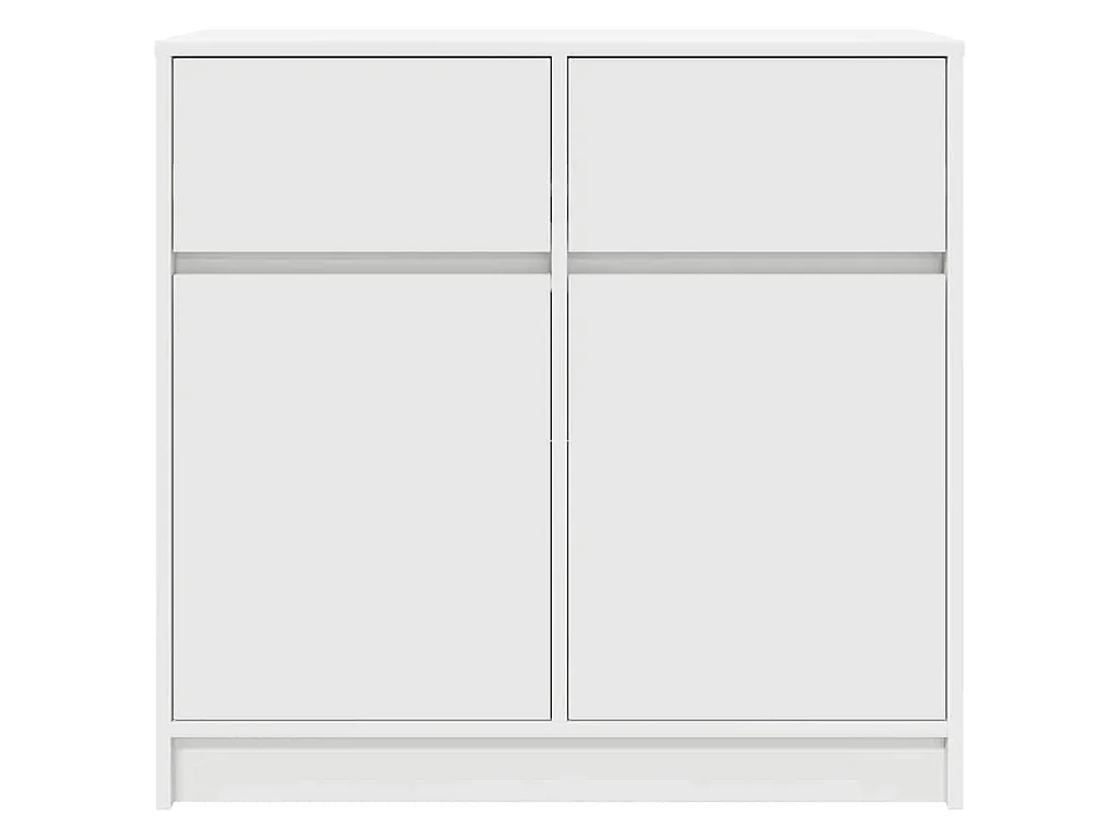 Buffet avec tiroir blanc 80x34x76 cm bois d'ingénierie