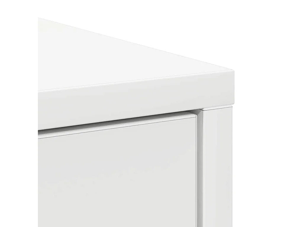 Buffet avec tiroir blanc 80x34x76 cm bois d'ingénierie