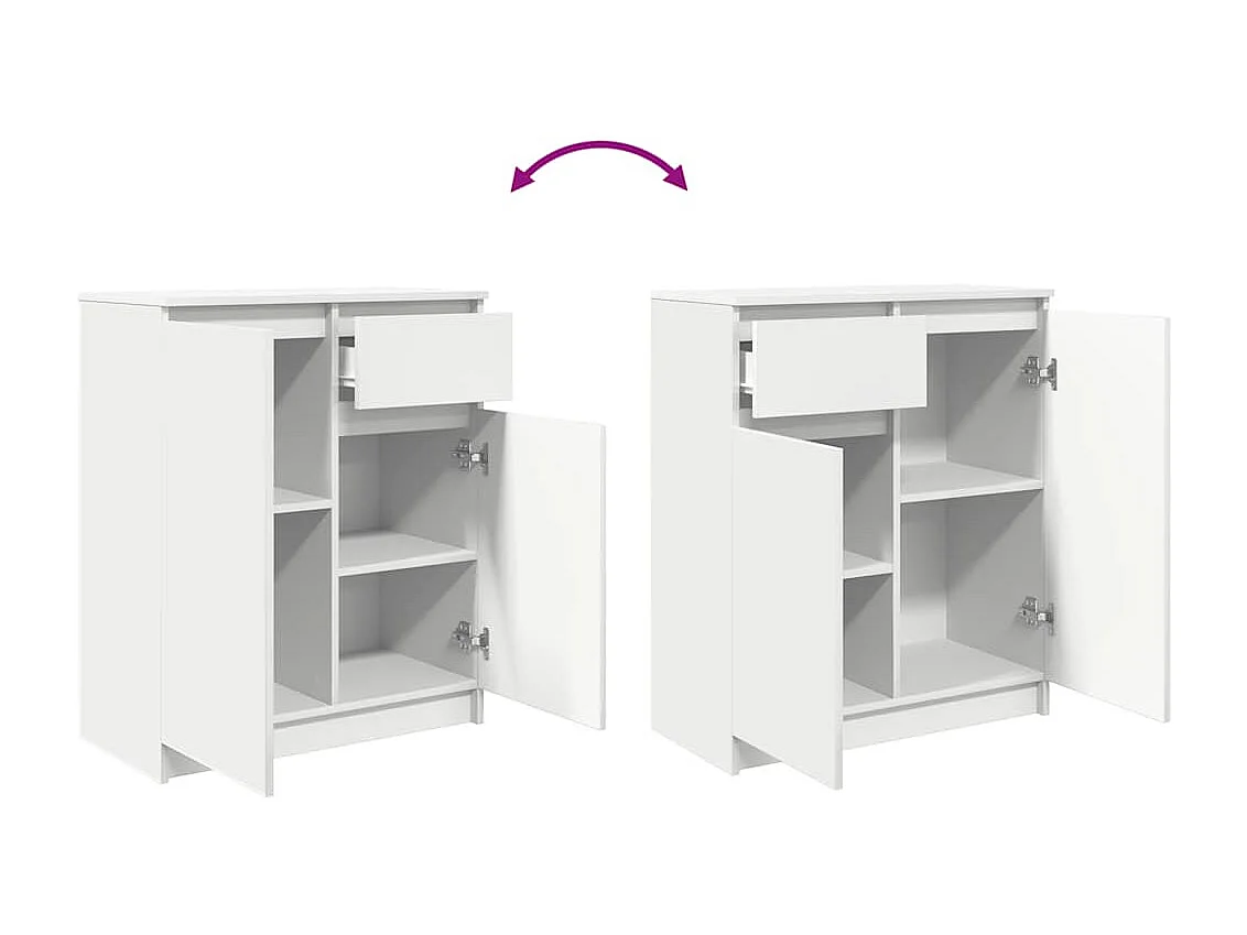 Sideboard mit Schublade Weiß 71x35x84 cm Holzwerkstoff