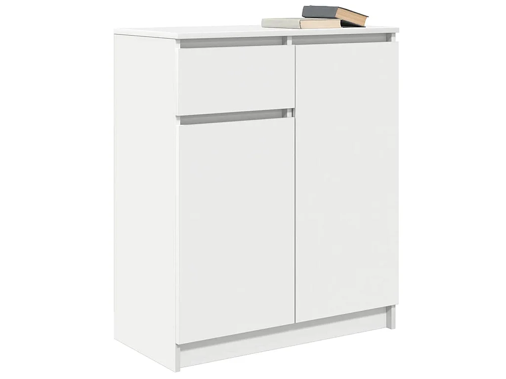 Sideboard mit Schublade Weiß 71x35x84 cm Holzwerkstoff