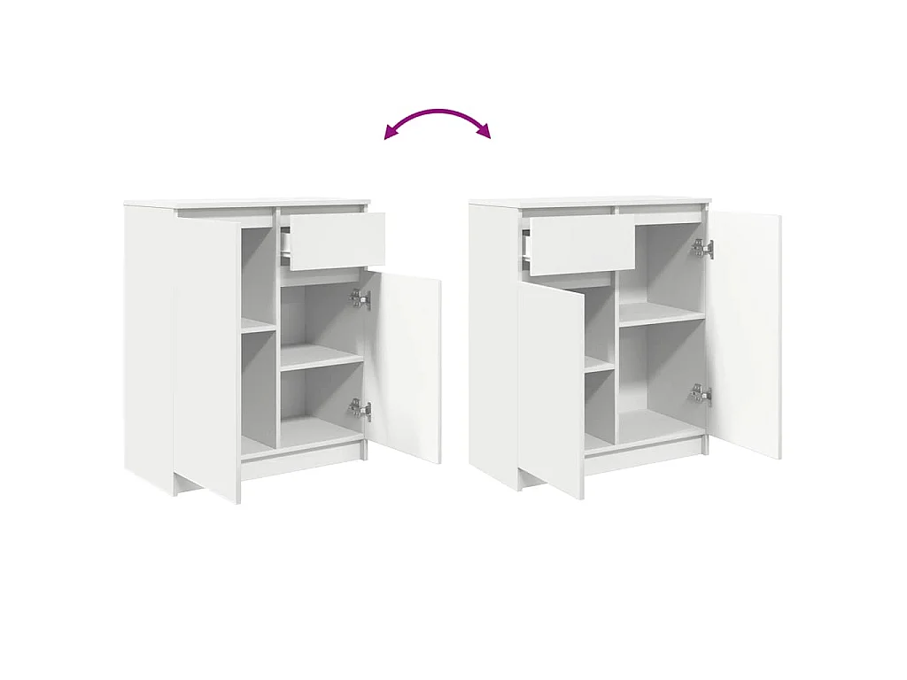 Sideboard mit Schublade Weiß 71x35x84 cm Holzwerkstoff