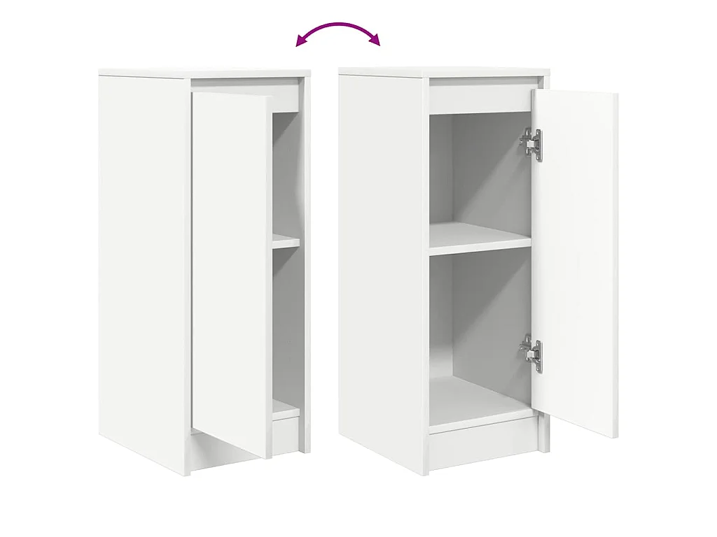 Buffet blanc 29,5x34x76 cm bois d'ingénierie