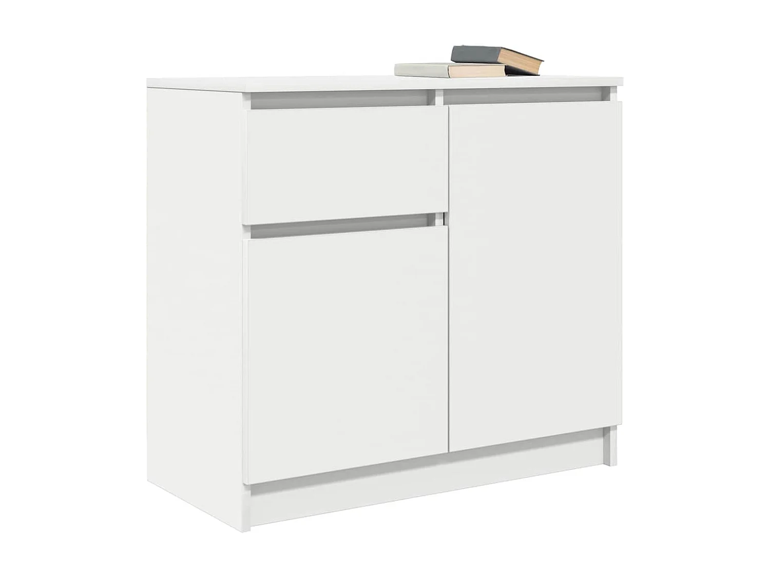 Sideboard mit Schublade Weiß 71x35x65 cm Holzwerkstoff