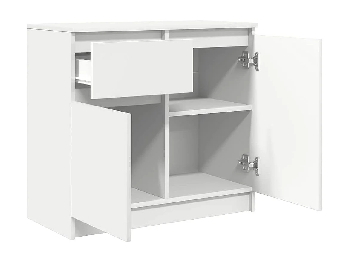 Sideboard mit Schublade Weiß 71x35x65 cm Holzwerkstoff