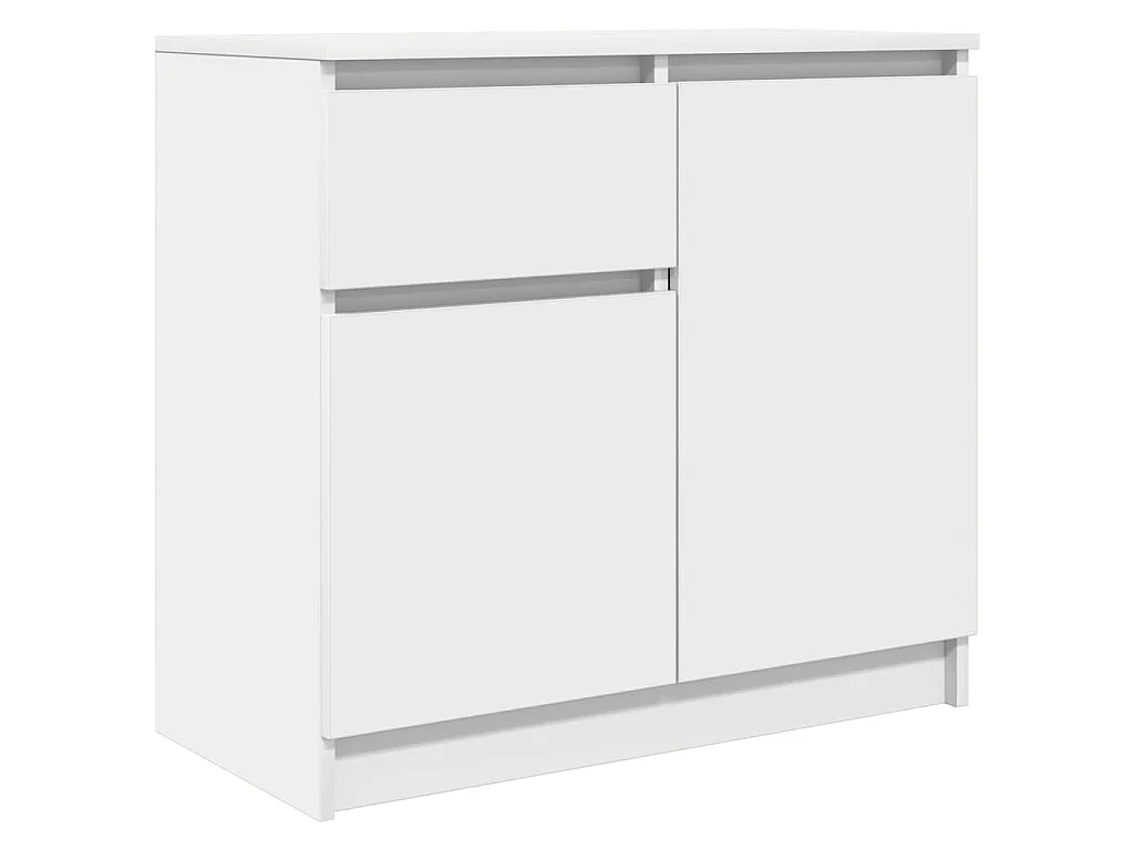 Buffet avec tiroir blanc 71x35x65 cm bois d'ingénierie
