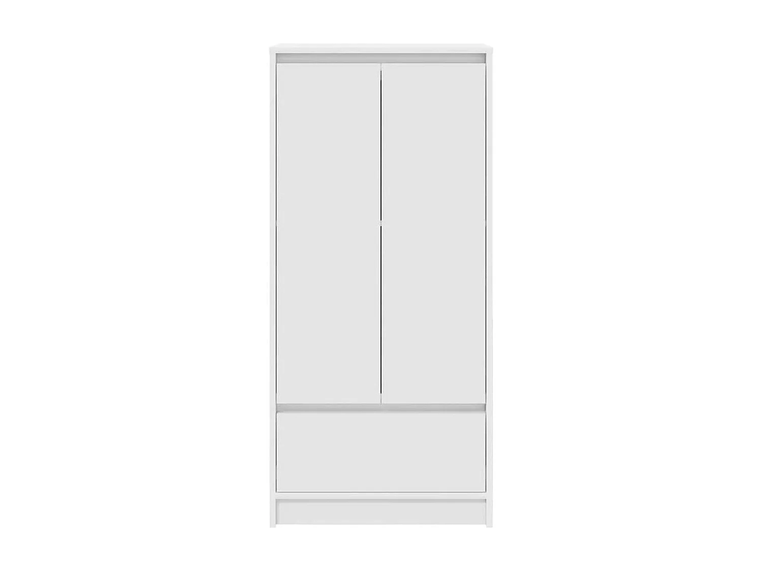 Schrank mit Schublade Weiß 55,5x34x119,5 cm Holzwerkstoff