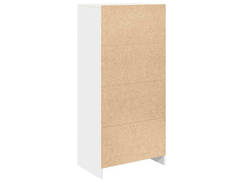 Armadio con Cassetto Bianco 55,5x34x119,5 cm Legno Multistrato