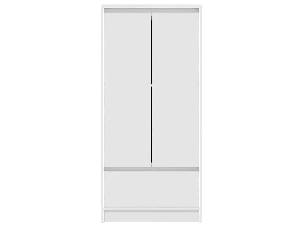 Armoire avec tiroir blanc 55,5x34x119,5 cm bois d'ingénierie