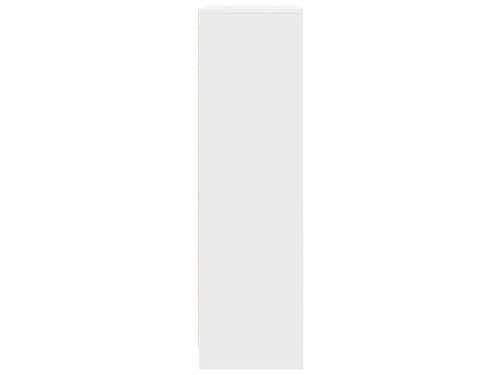 Armoire avec tiroir blanc 55,5x34x119,5 cm bois d'ingénierie