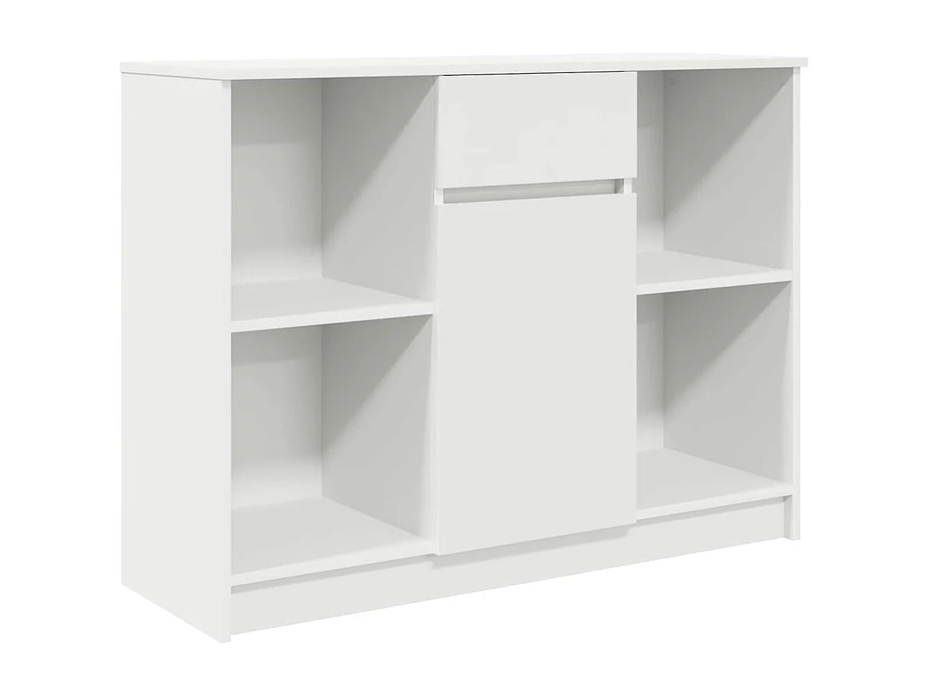 Buffet avec tiroir blanc 101x35x76 cm bois d'ingénierie