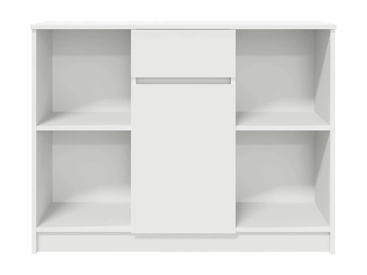 Buffet avec tiroir blanc 101x35x76 cm bois d'ingénierie